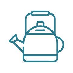 Obraz premium Kettle Icon Representing Outdoor Cooking and Campfire Meals