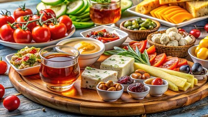 Turkish Breakfast Platter - Kahvalti Tabagi - Delicious Food