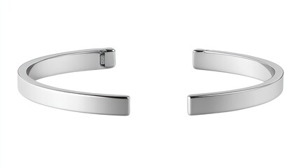 Obraz premium Elegant Silver Cuff Bracelets Modern Jewelry Design for Fashion and Style