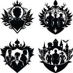 Fototapeta premium Graphic Tees silhouette vector