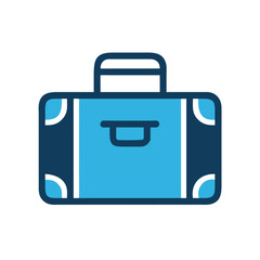 Obraz premium Suitcase Icon Representing Business Travel and Professional Luggage