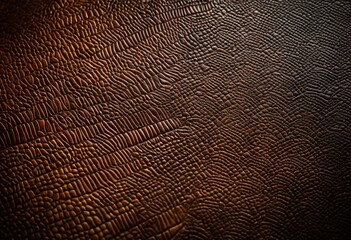 A close up of a brown leather texture.