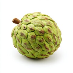 Fototapeta premium Close up of a single custard apple isolated on white background