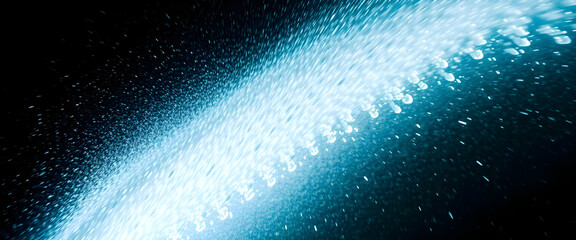 blue and black background with white dots