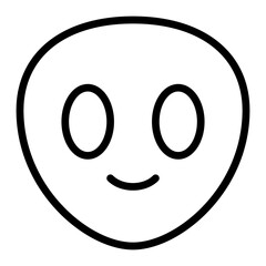 Alien Head Line Icon
