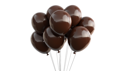 brown balloons isolated on white background , transparent
png 