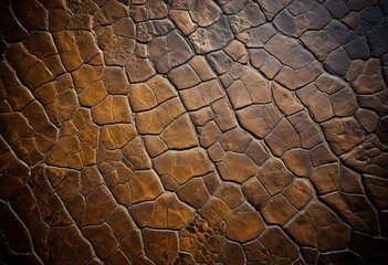 A close up of a brown leather texture.