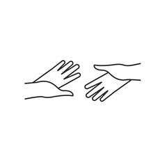 Obraz premium Two hands reaching out to each other