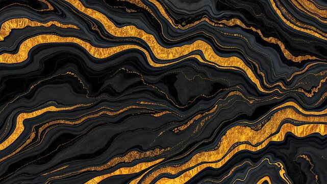Abstract background featuring black and gold wavy lines resembling marble pattern texture design