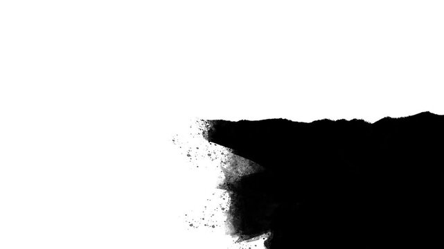Brush stroke transition animation