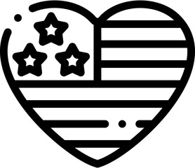 4Th Of July line editable icon. Editable stroke. Vector illustration. © Elite Graphic Studio