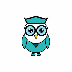 owl wearing glasses and a doctors cap