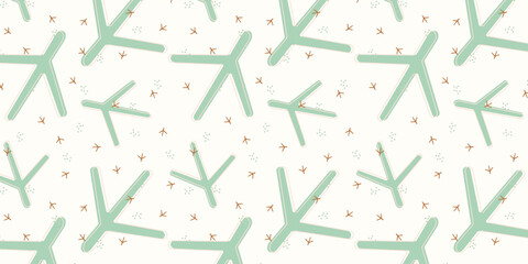 playful scatter seamless pattern with dove footprints. repeat background design for textile, fabric, wallpaper and other