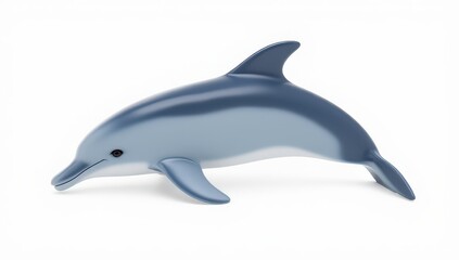 Obraz premium Playful Dolphin Illustration, 3D Rendered Aquatic Mammal