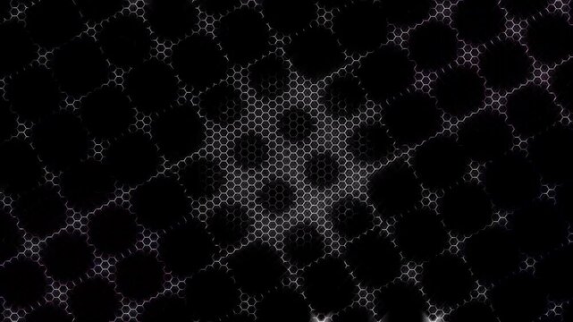 3D Abstract shining bright lines set wave, colorful, black background	
