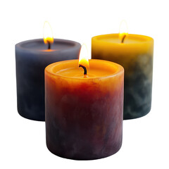 Candles isolated on transparent background.