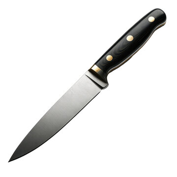 Chefs Knife isolated on transparent background.