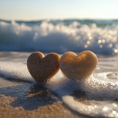 Fototapeta premium Summer beach love.
