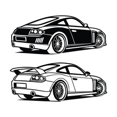 Naklejka premium Vehicles and Transport Silhouette Vector