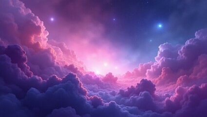 Watercolor violet outer space background