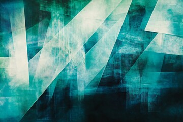Tech style turquoise geometric abstract design