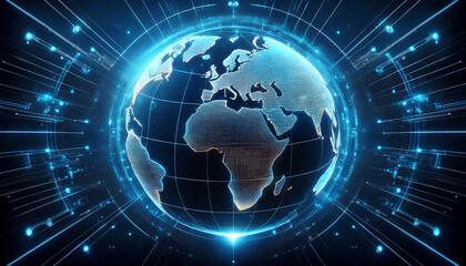 abstract global security technology background