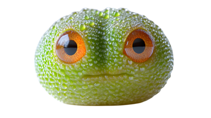 Cute Green Creature with Big Eyes Digital Art Illustration