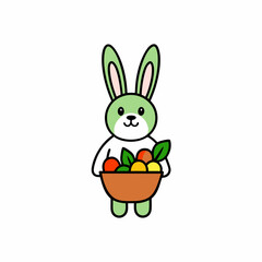 easter bunny with basket