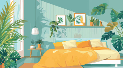 Modern Stylish Bedroom Interior with Shelves and Decor - Elegant Contemporary Home Design