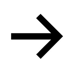 right arrow icon isolated on white background