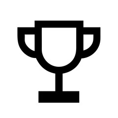 trophy icon isolated on white background