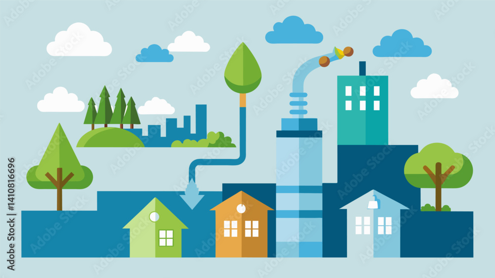 Poster a ter plot comparing water consumption trends in urban versus rural areas highlighting the need for 