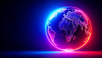 Fototapeta premium abstract global security technology background