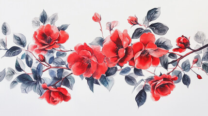 watercolor botanical flowers texture template background.Elegant wedding invitation card background . Minimal hand painted Design for wedding or Valentine's Day