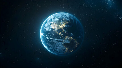 Obraz premium Pixelated Earth In Space