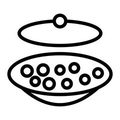 Sugar Bowl Line Icon