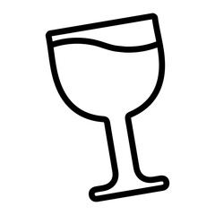 Wine Glass Line Icon