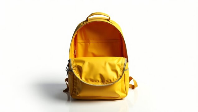 Empty Mustard Yellow Backpack - Stylish and Practical