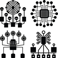 Sensor Array silhouette vector