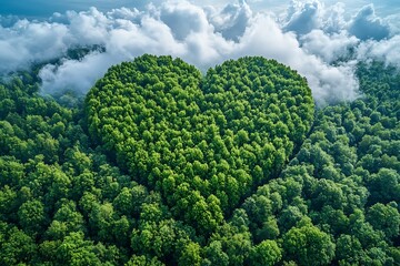 Heart-Shaped Forest, Aerial View