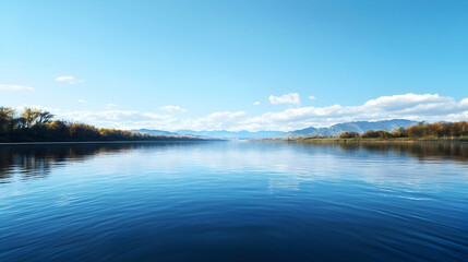 Tranquil River Reflections In Autumnal Landscape