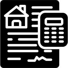 Real Estate Financing Glyph Icon