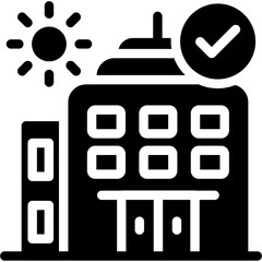 Real Estate Deal Glyph Icon