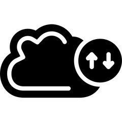 Network Backup Glyph Icon