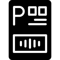 Parking Violation Glyph Icon