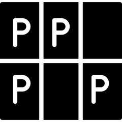 Parking Space Glyph Icon
