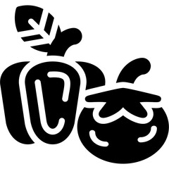 Bell Pepper Glyph Icon