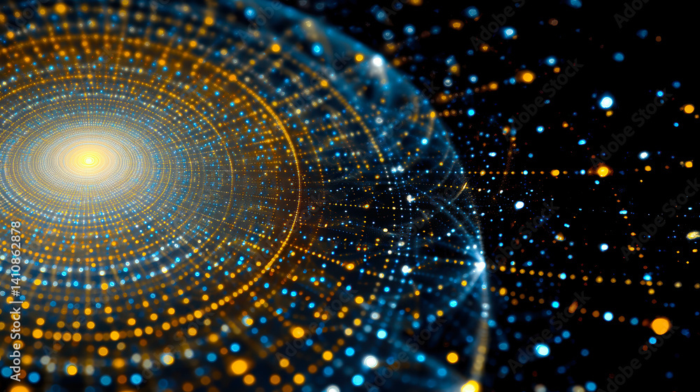 Poster fractal miracle showcasing intricate patterns and vibrant colors in cosmic representation