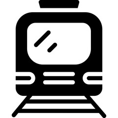 Tram Glyph Icon