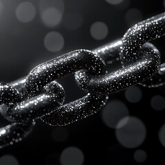 Metal Chain Abstract Dark Background